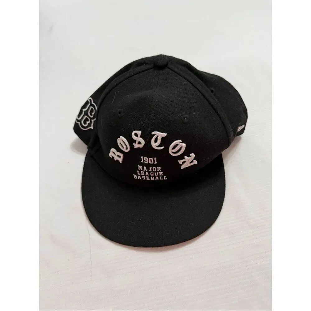 New Era Boston Red Sox Major League Baseball Black Hat One Size